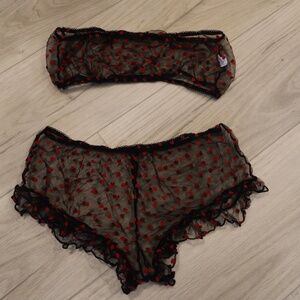 Sheer Heart Lingerie Set